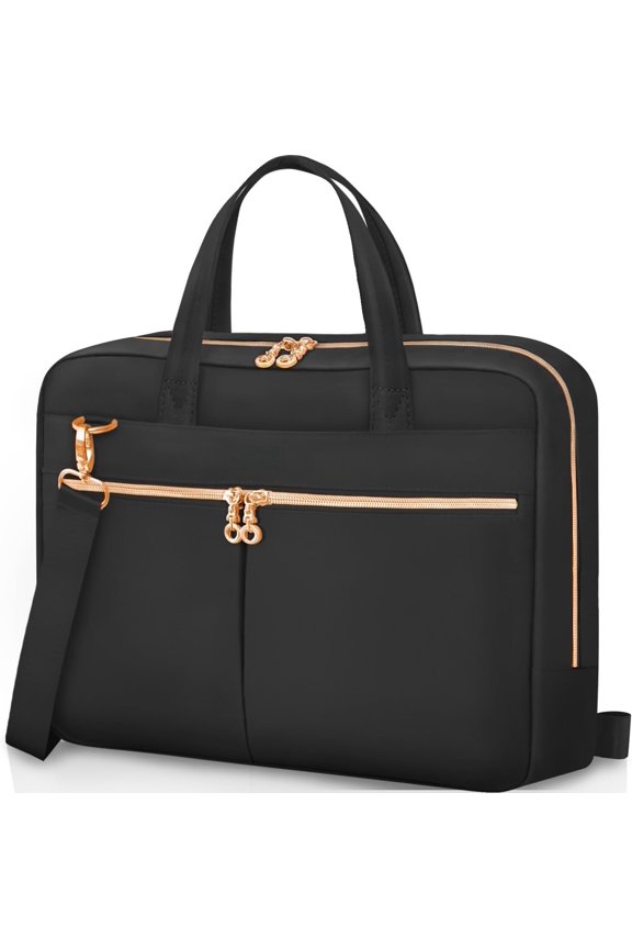 Laptop Bag Case Women Men Computer Bag Compatible with MacBook///, Strap Slim Carrying Messenger Briefcase, Black, 14 Inch