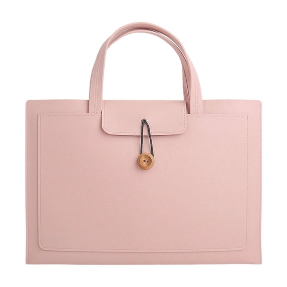Laptop Bag Computer Bag, Laptop Briefcases Leather Laptop Bag, PC Carrying Case, Large Capacity Handbag for Notebooks(Pink)