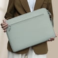 thumbnail image 1 of Laptop Bag, Czzoypi Waterproof Shockproof Laptop Case, Double Layer Storage 14.-15.4 Inch Universal Computer Bag with Soft Interior, Green, 1 of 7