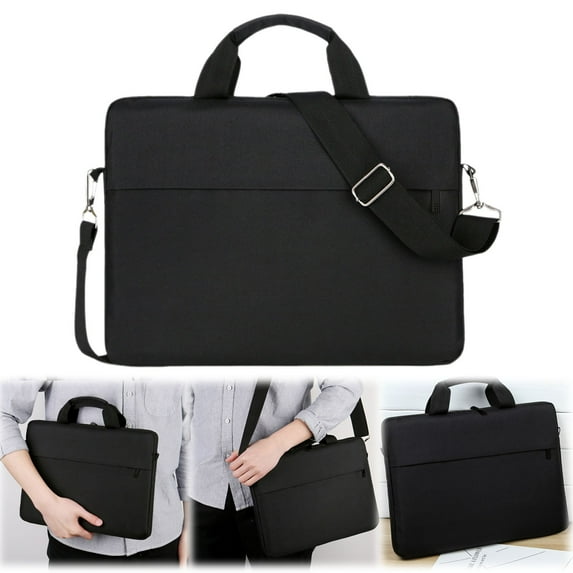 Laptop Bag Inner Bag With Shoulder Straps 15.6 Inches Thin Laptop Shoulder Bag Business Briefcase Computer Bag Briefcase for Men Women, Black