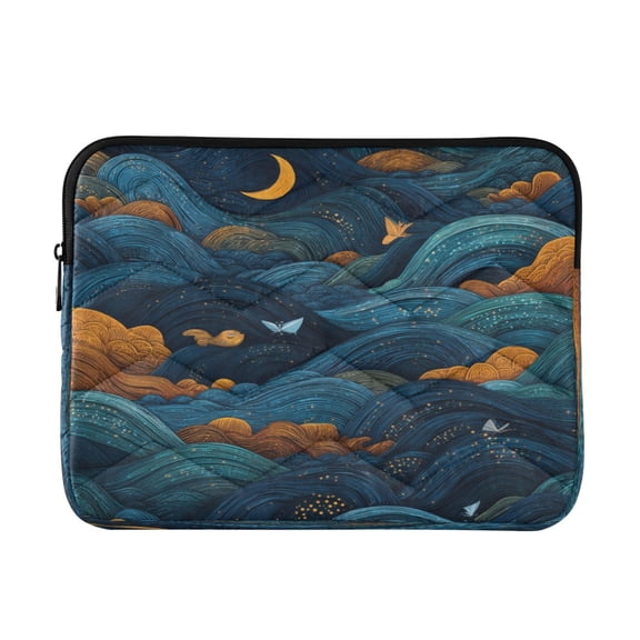 Laptop Bag Inner Case 13.4x10.2In Laptop Case Is Suitable For 13-14In Laptop For Work Travel Outdoors Dark Blue Clouds