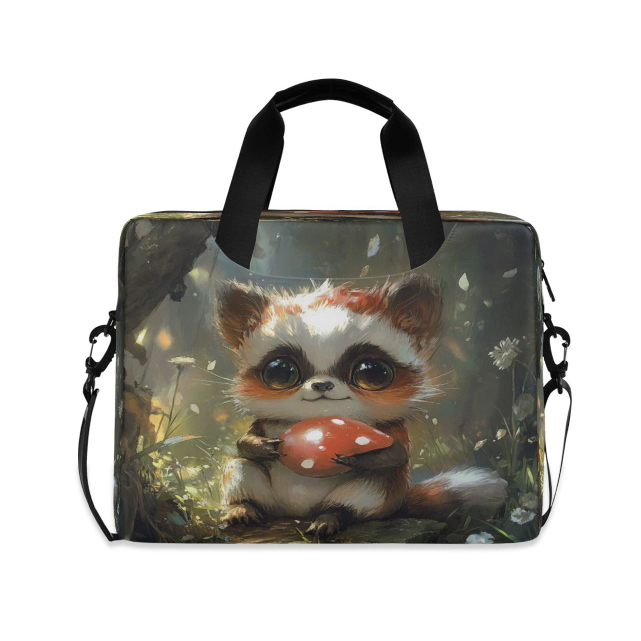 Laptop Bag Laptop Briefcase 15.7 x 3 x 11.8 Inches Laptop Bag Briefcases Laptop Storage Travel Laptop Bag Work Laptop Bag A Cartoon Raccoon