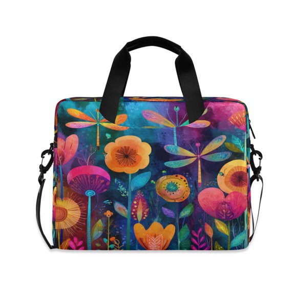 Laptop Bag Laptop Briefcase 15.7 x 3 x 11.8 Inches Laptop Bag Briefcases Laptop Storage Travel Laptop Bag Work Laptop Bag Beautiful Colorful Dragonfly