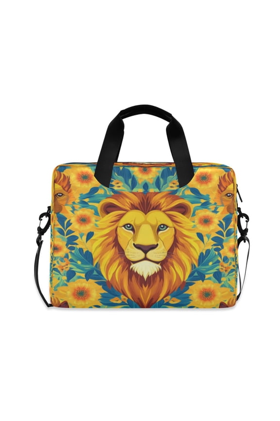 Laptop Bag Laptop Briefcase 15.7 x 3 x 11.8 Inches Laptop Bag Briefcases Laptop Storage Travel Laptop Bag Work Laptop Bag Beautiful Golden Lion