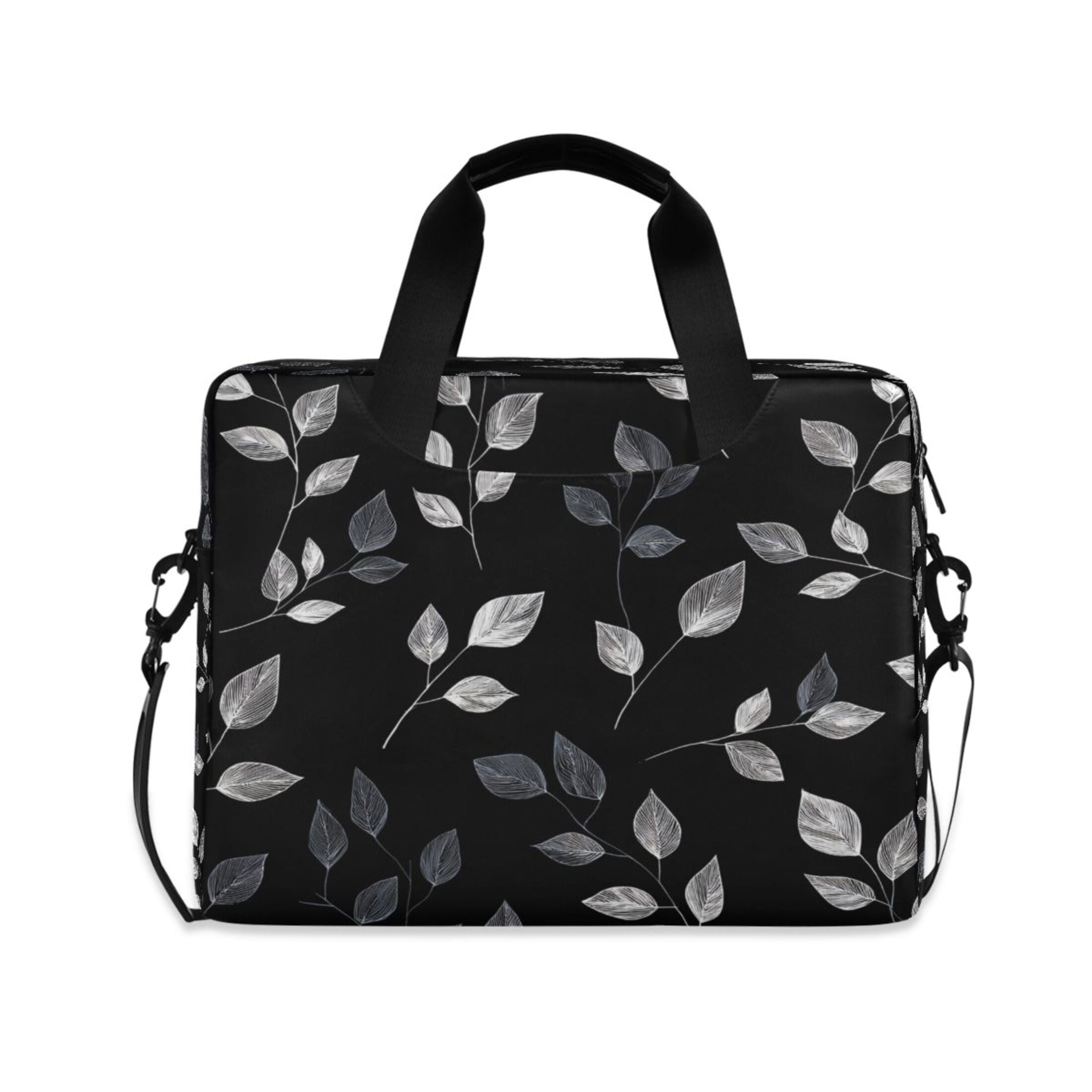 Laptop Bag Laptop Briefcase 15.7 x 3 x 11.8 Inches Laptop Bag Briefcases Laptop Storage Travel Laptop Bag Work Laptop Bag Black Leaves