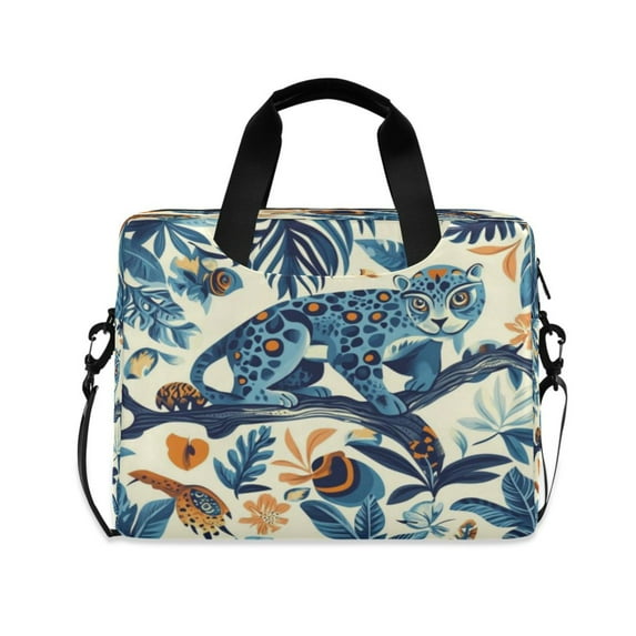 Laptop Bag Laptop Briefcase 15.7 x 3 x 11.8 Inches Laptop Bag Briefcases Laptop Storage Travel Laptop Bag Work Laptop Bag Blue Leopard
