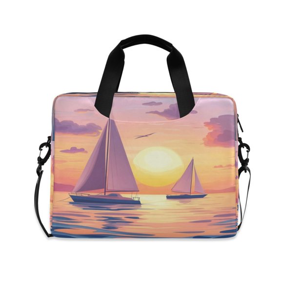 Laptop Bag Laptop Briefcase 15.7 x 3 x 11.8 Inches Laptop Bag Briefcases Laptop Storage Travel Laptop Bag Work Laptop Bag Boat Sunset