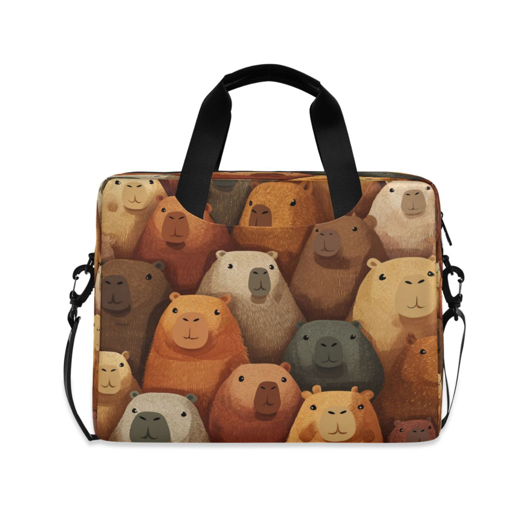 Laptop Bag Laptop Briefcase 15.7 x 3 x 11.8 Inches Laptop Bag Briefcases Laptop Storage Travel Laptop Bag Work Laptop Bag Capibara Seamless