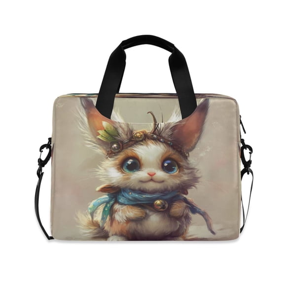 Laptop Bag Laptop Briefcase 15.7 x 3 x 11.8 Inches Laptop Bag Briefcases Laptop Storage Travel Laptop Bag Work Laptop Bag Cartoon Beautiful Brown Rabbit