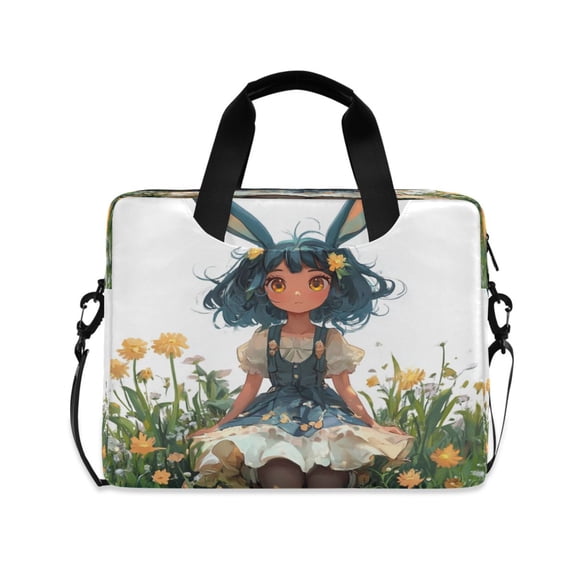 Laptop Bag Laptop Briefcase 15.7 x 3 x 11.8 Inches Laptop Bag Briefcases Laptop Storage Travel Laptop Bag Work Laptop Bag Cartoon Blue Rabbit