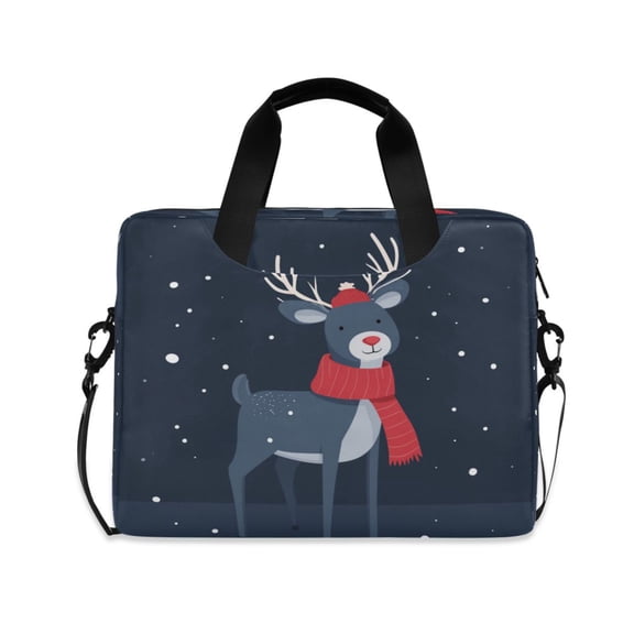 Laptop Bag Laptop Briefcase 15.7 x 3 x 11.8 Inches Laptop Bag Briefcases Laptop Storage Travel Laptop Bag Work Laptop Bag Cartoon Christmas Reindeer
