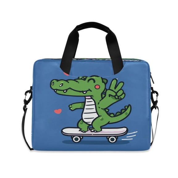Laptop Bag Laptop Briefcase 15.7 x 3 x 11.8 Inches Laptop Bag Briefcases Laptop Storage Travel Laptop Bag Work Laptop Bag Cartoon Crocodile Skateboard