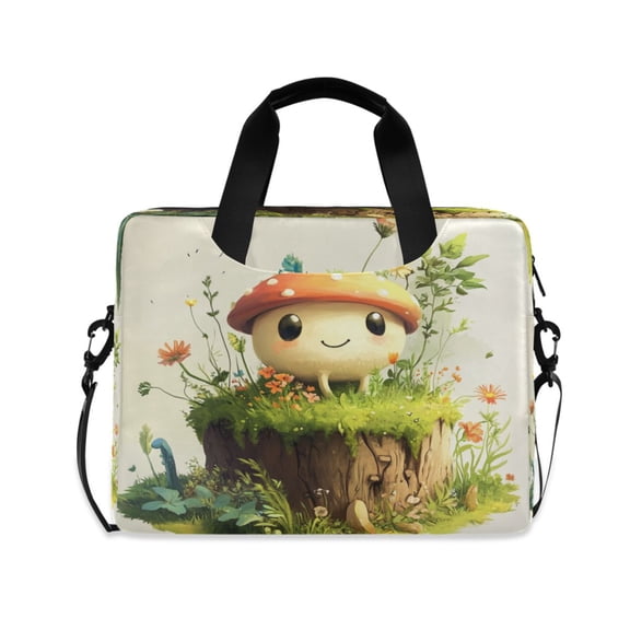 Laptop Bag Laptop Briefcase 15.7 x 3 x 11.8 Inches Laptop Bag Briefcases Laptop Storage Travel Laptop Bag Work Laptop Bag Cartoon Cute Mushroom Man