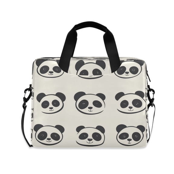 Laptop Bag Laptop Briefcase 15.7 x 3 x 11.8 Inches Laptop Bag Briefcases Laptop Storage Travel Laptop Bag Work Laptop Bag Cartoon Cute Panda Face Seamless