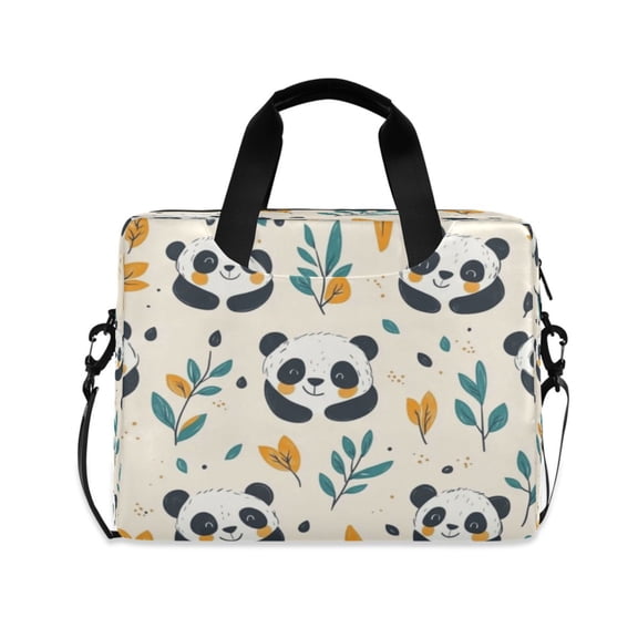 Laptop Bag Laptop Briefcase 15.7 x 3 x 11.8 Inches Laptop Bag Briefcases Laptop Storage Travel Laptop Bag Work Laptop Bag Cartoon Cute Panda Seamless