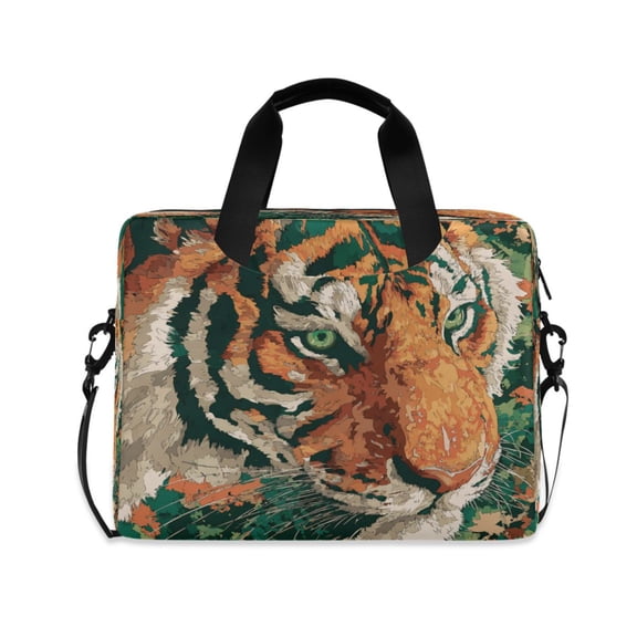 Laptop Bag Laptop Briefcase 15.7 x 3 x 11.8 Inches Laptop Bag Briefcases Laptop Storage Travel Laptop Bag Work Laptop Bag Cartoon Orange Tiger