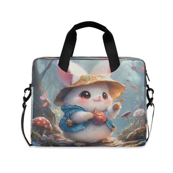Laptop Bag Laptop Briefcase 15.7 x 3 x 11.8 Inches Laptop Bag Briefcases Laptop Storage Travel Laptop Bag Work Laptop Bag Cartoon Rabbit in Blue