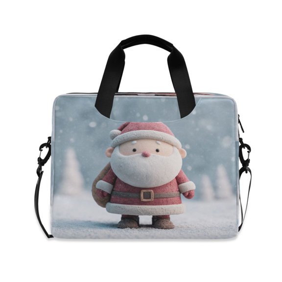 Laptop Bag Laptop Briefcase 15.7 x 3 x 11.8 Inches Laptop Bag Briefcases Laptop Storage Travel Laptop Bag Work Laptop Bag Cartoon Santa Claus Pattern