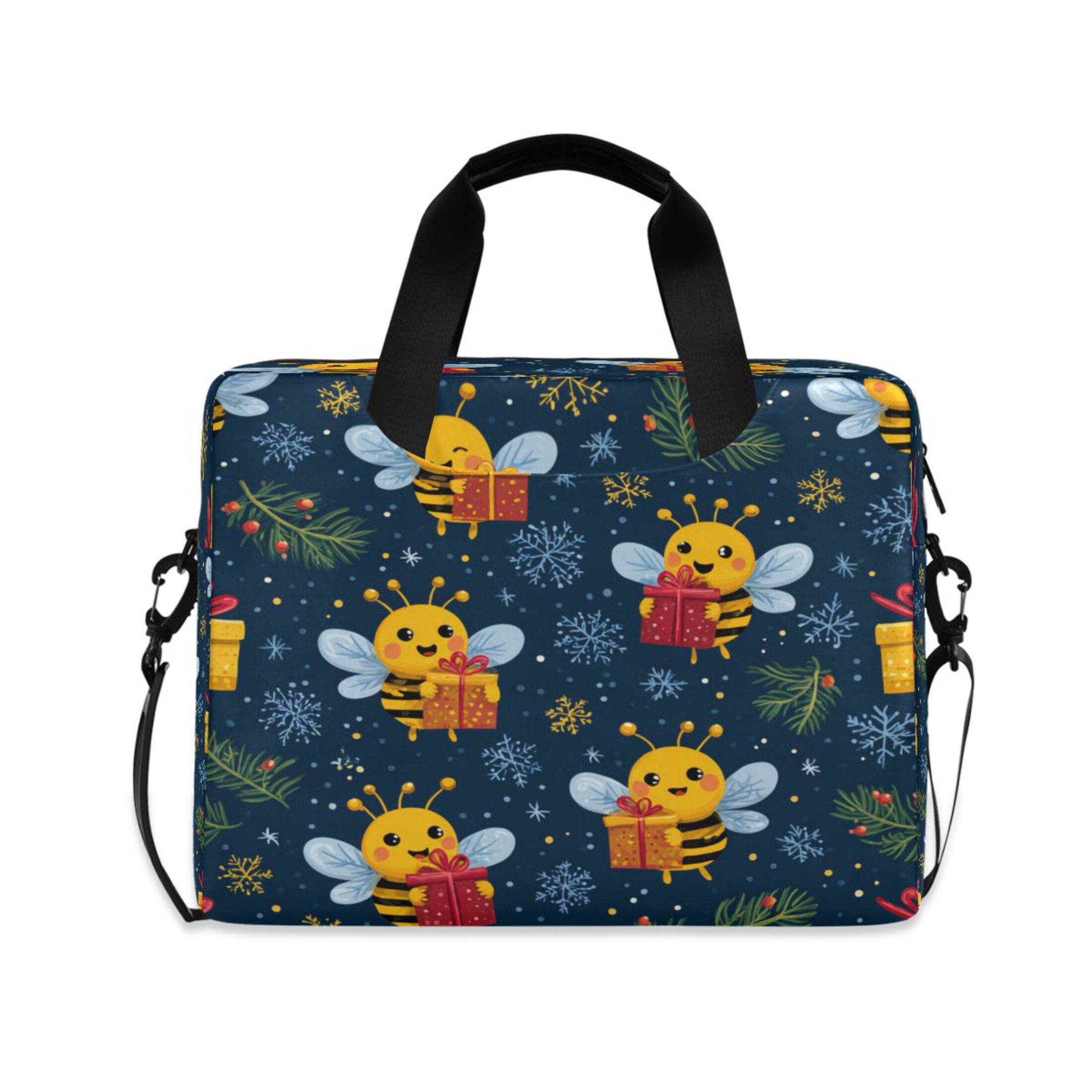 Laptop Bag Laptop Briefcase 15.7 x 3 x 11.8 Inches Laptop Bag Briefcases Laptop Storage Travel Laptop Bag Work Laptop Bag Christmas Bees