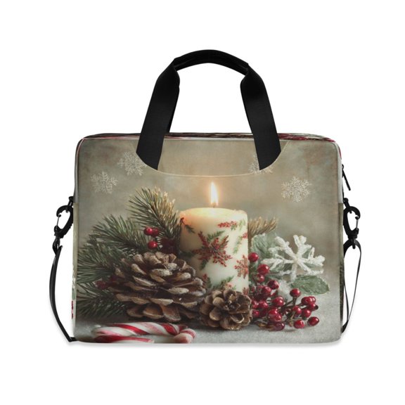 Laptop Bag Laptop Briefcase 15.7 x 3 x 11.8 Inches Laptop Bag Briefcases Laptop Storage Travel Laptop Bag Work Laptop Bag Christmas Candle Pattern