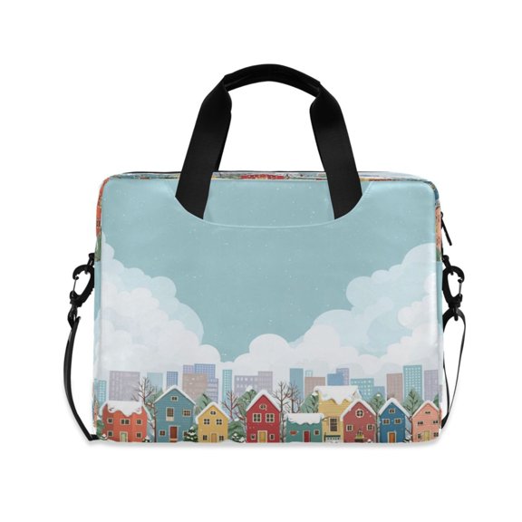 Laptop Bag Laptop Briefcase 15.7 x 3 x 11.8 Inches Laptop Bag Briefcases Laptop Storage Travel Laptop Bag Work Laptop Bag Christmas House Cartoon