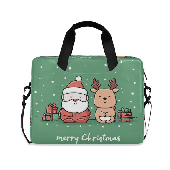 Laptop Bag Laptop Briefcase 15.7 x 3 x 11.8 Inches Laptop Bag Briefcases Laptop Storage Travel Laptop Bag Work Laptop Bag Christmas Reindeer Cartoon