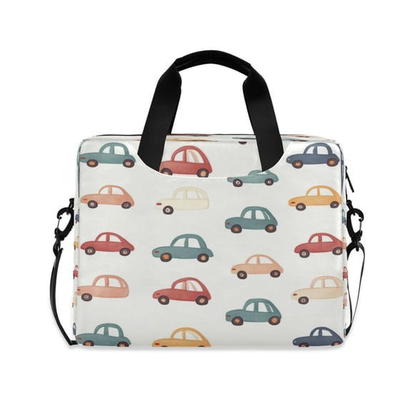 Laptop Bag Laptop Briefcase 15.7 x 3 x 11.8 Inches Laptop Bag Briefcases Laptop Storage Travel Laptop Bag Work Laptop Bag Color Cartoon Car Seamless