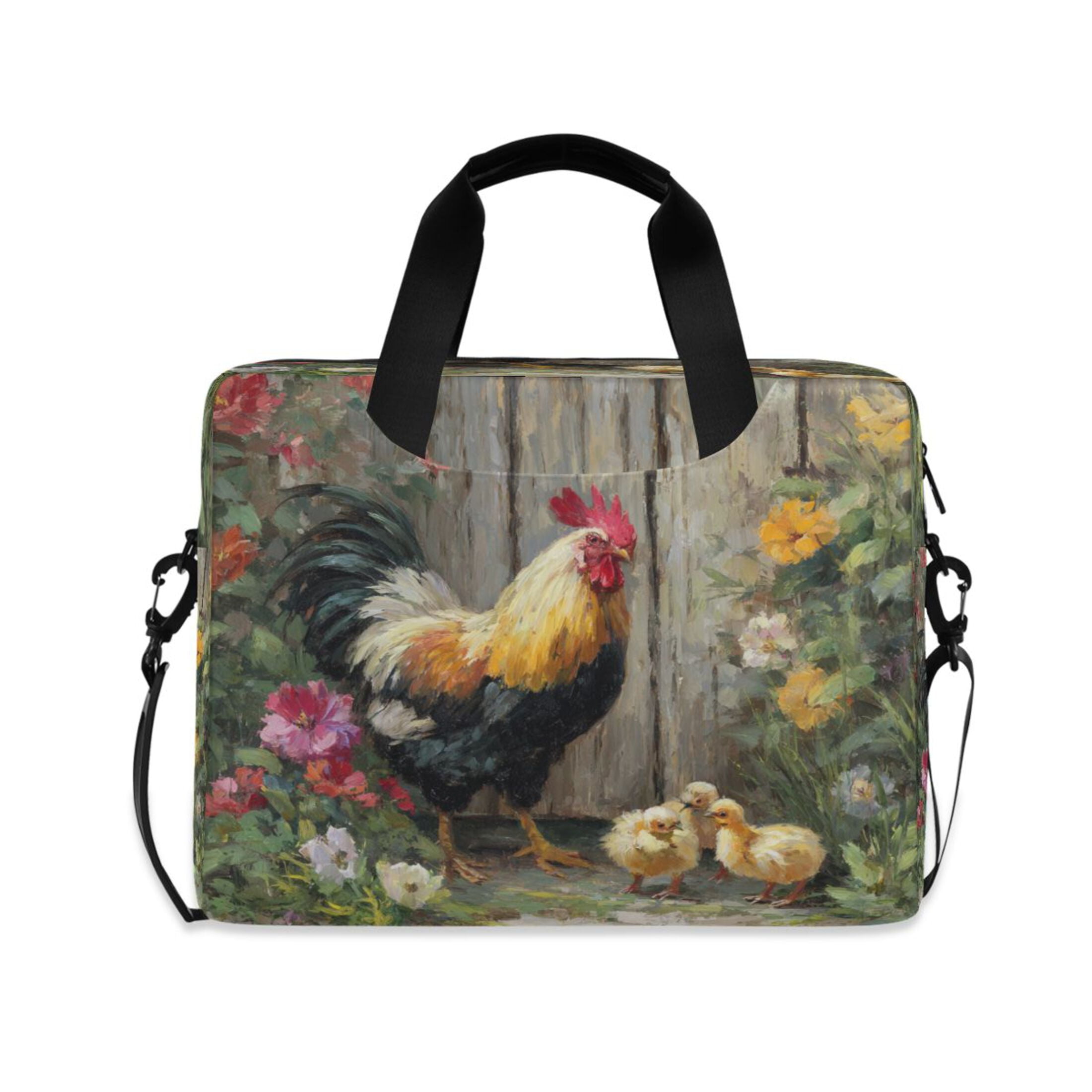 Laptop Bag Laptop Briefcase 15.7 x 3 x 11.8 Inches Laptop Bag Briefcases Laptop Storage Travel Laptop Bag Work Laptop Bag Colorful Big Rooster
