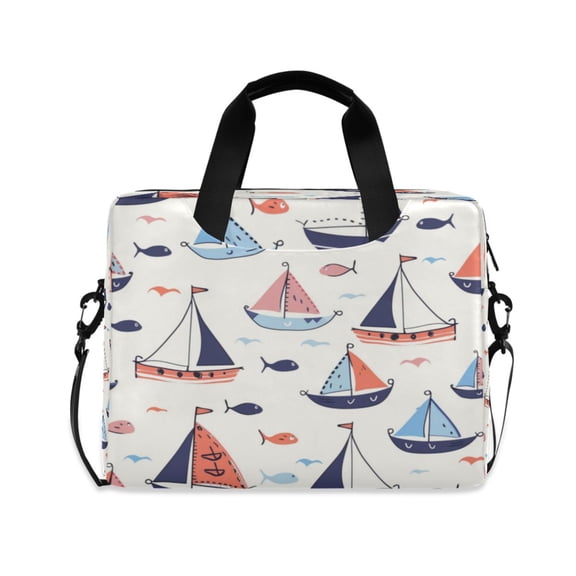 Laptop Bag Laptop Briefcase 15.7 x 3 x 11.8 Inches Laptop Bag Briefcases Laptop Storage Travel Laptop Bag Work Laptop Bag Colorful Cartoon Boat