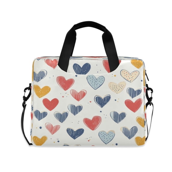 Laptop Bag Laptop Briefcase 15.7 x 3 x 11.8 Inches Laptop Bag Briefcases Laptop Storage Travel Laptop Bag Work Laptop Bag Colorful Cartoon Cute Love Seamless
