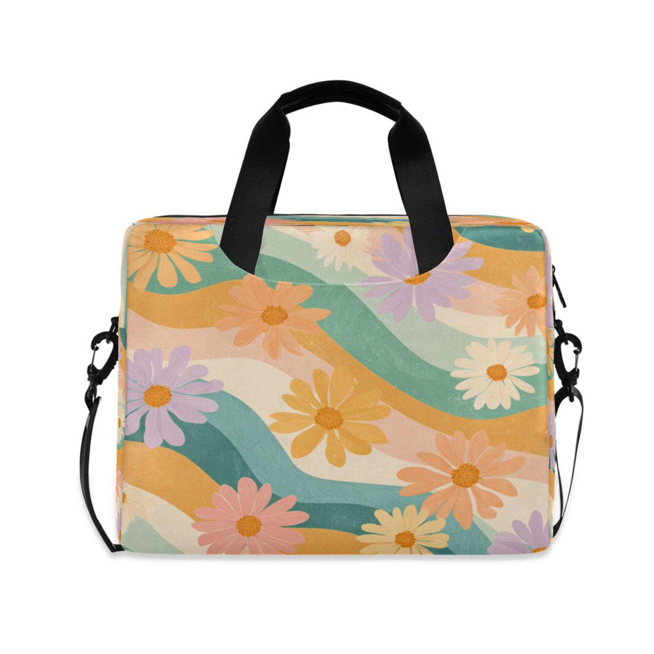 Laptop Bag Laptop Briefcase 15.7 x 3 x 11.8 Inches Laptop Bag Briefcases Laptop Storage Travel Laptop Bag Work Laptop Bag Colorful Chrysanthemums Seamless