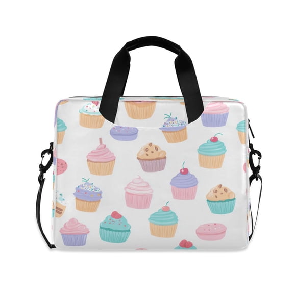 Laptop Bag Laptop Briefcase 15.7 x 3 x 11.8 Inches Laptop Bag Briefcases Laptop Storage Travel Laptop Bag Work Laptop Bag Cupcake Pattern Pastel