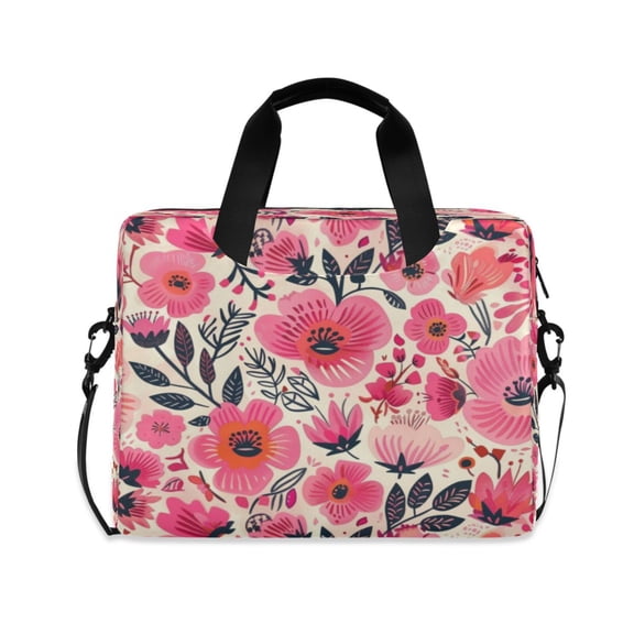 Laptop Bag Laptop Briefcase 15.7 x 3 x 11.8 Inches Laptop Bag Briefcases Laptop Storage Travel Laptop Bag Work Laptop Bag Cute Cartoon Pink Flower
