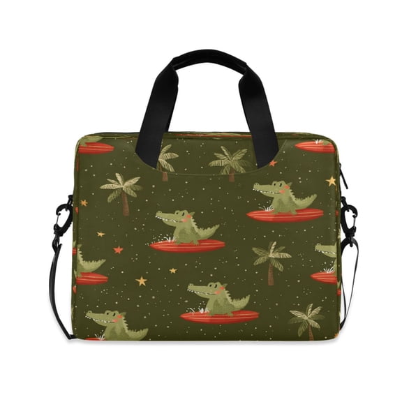 Laptop Bag Laptop Briefcase 15.7 x 3 x 11.8 Inches Laptop Bag Briefcases Laptop Storage Travel Laptop Bag Work Laptop Bag Cute Crocodile Seamless