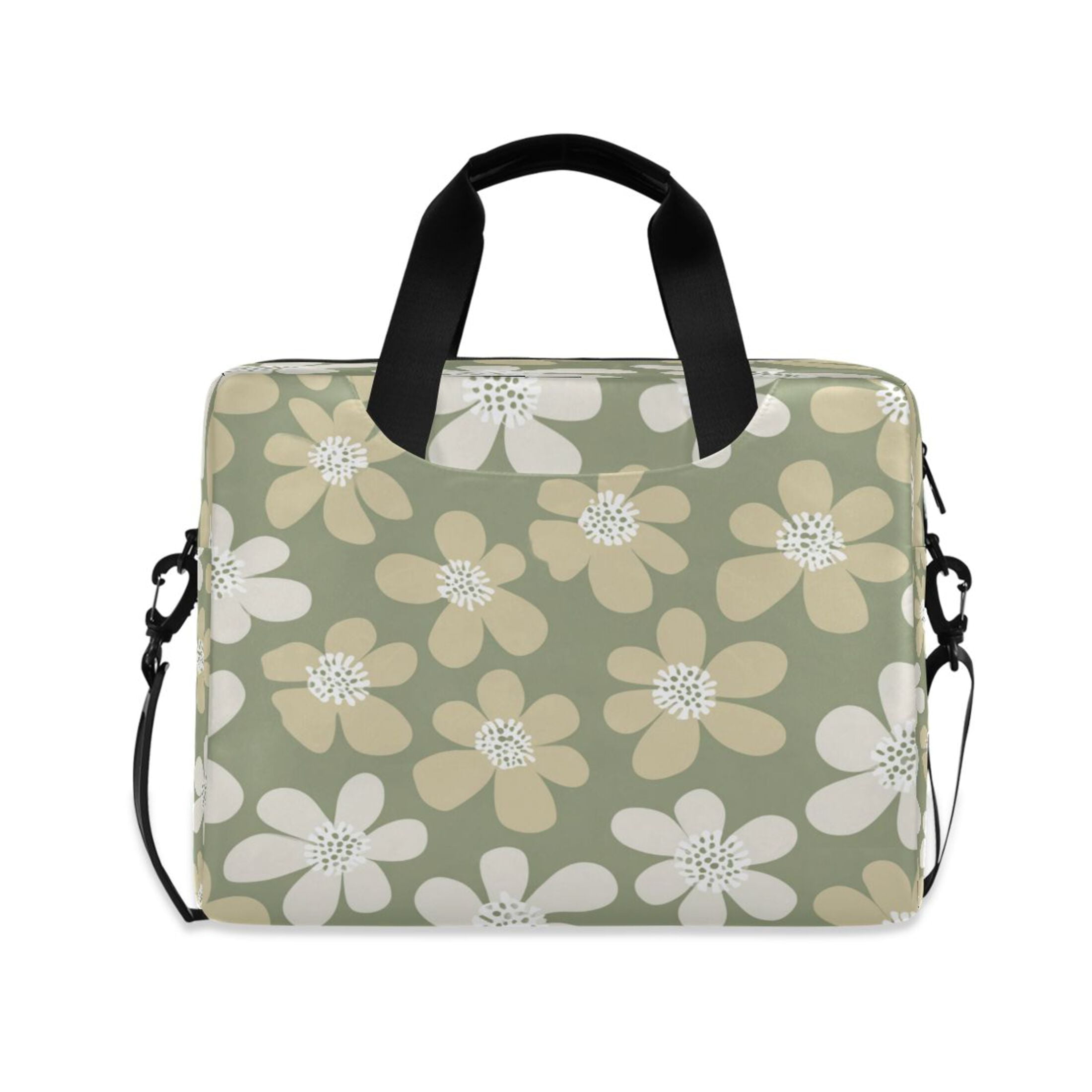 Laptop Bag Laptop Briefcase 15.7 x 3 x 11.8 Inches Laptop Bag Briefcases Laptop Storage Travel Laptop Bag Work Laptop Bag Gray Flower Seamless