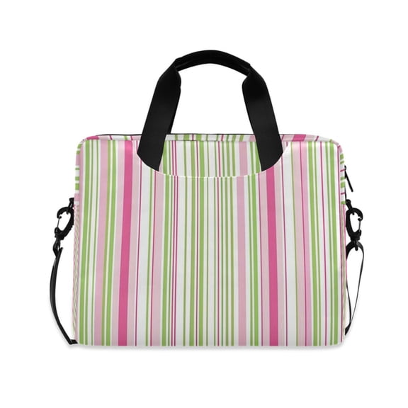 Laptop Bag Laptop Briefcase 15.7 x 3 x 11.8 Inches Laptop Bag Briefcases Laptop Storage Travel Laptop Bag Work Laptop Bag Green Vertical Stripe