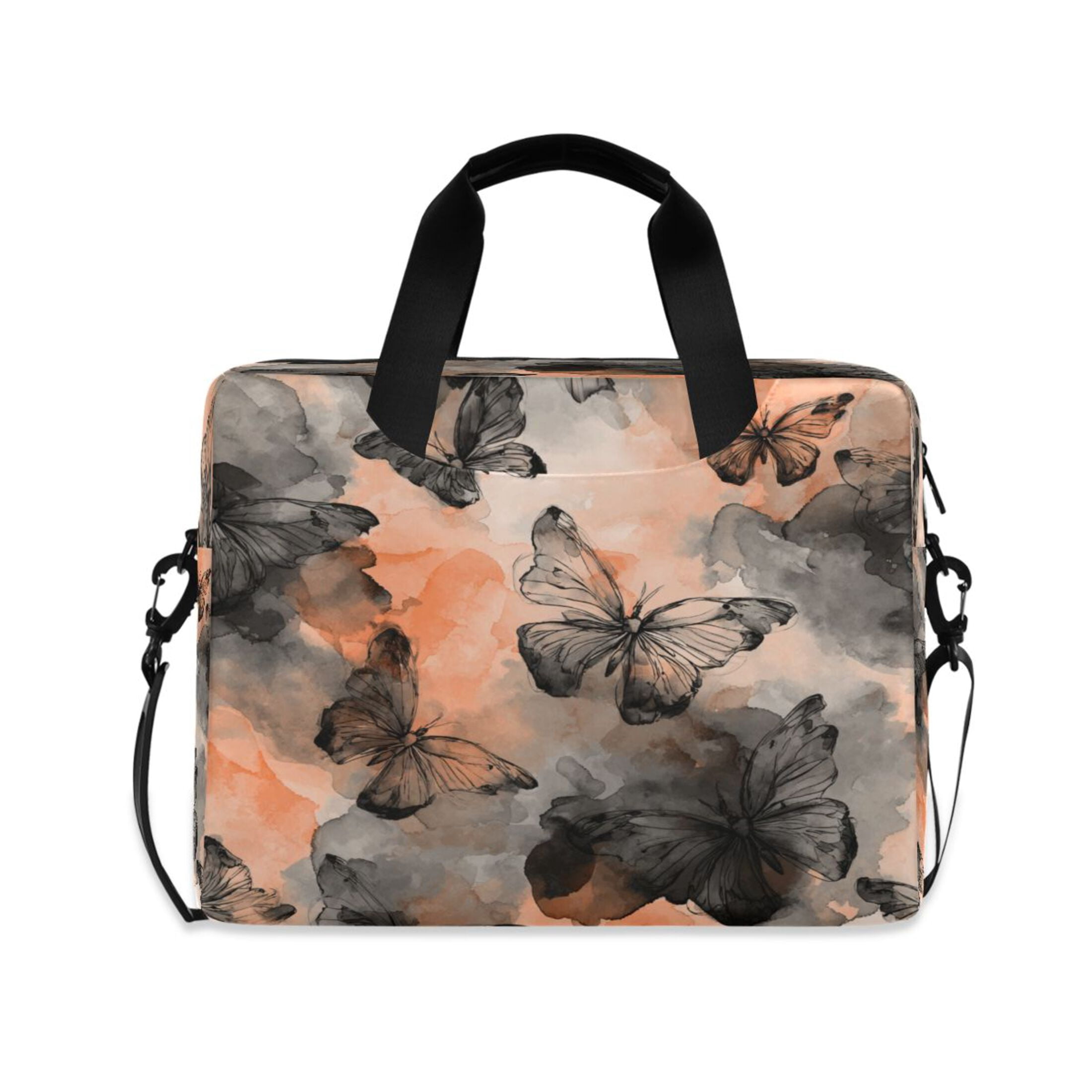 Laptop Bag Laptop Briefcase 15.7 x 3 x 11.8 Inches Laptop Bag Briefcases Laptop Storage Travel Laptop Bag Work Laptop Bag Grey Butterfly