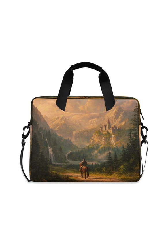 Laptop Bag Laptop Briefcase 15.7 x 3 x 11.8 Inches Laptop Bag Briefcases Laptop Storage Travel Laptop Bag Work Laptop Bag Knight Horseback Mountain Road