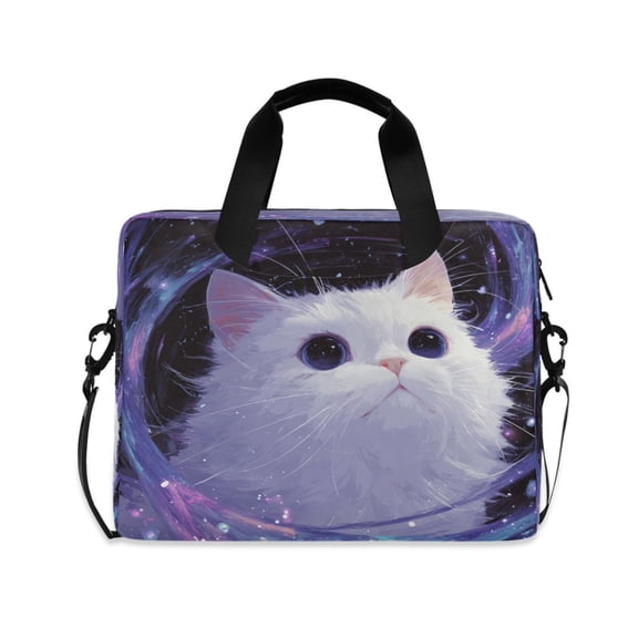 Laptop Bag Laptop Briefcase 15.7 x 3 x 11.8 Inches Laptop Bag Briefcases Laptop Storage Travel Laptop Bag Work Laptop Bag Lovely Purple Cat