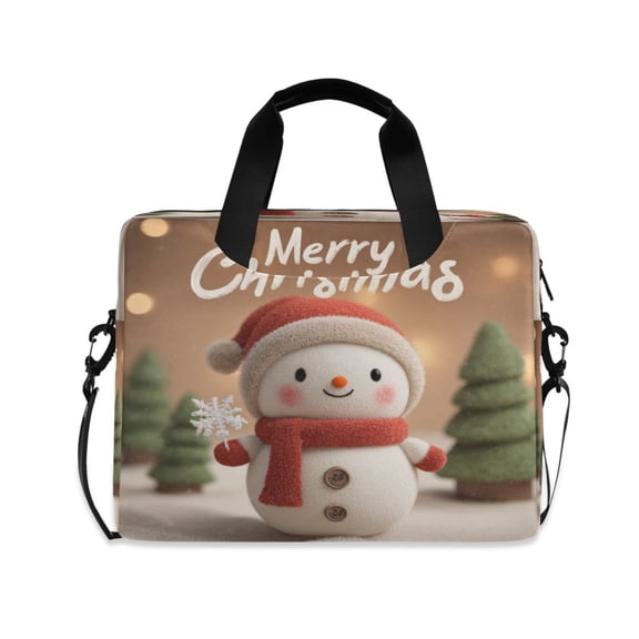 Laptop Bag Laptop Briefcase 15.7 x 3 x 11.8 Inches Laptop Bag Briefcases Laptop Storage Travel Laptop Bag Work Laptop Bag Mini Christmas Snowman