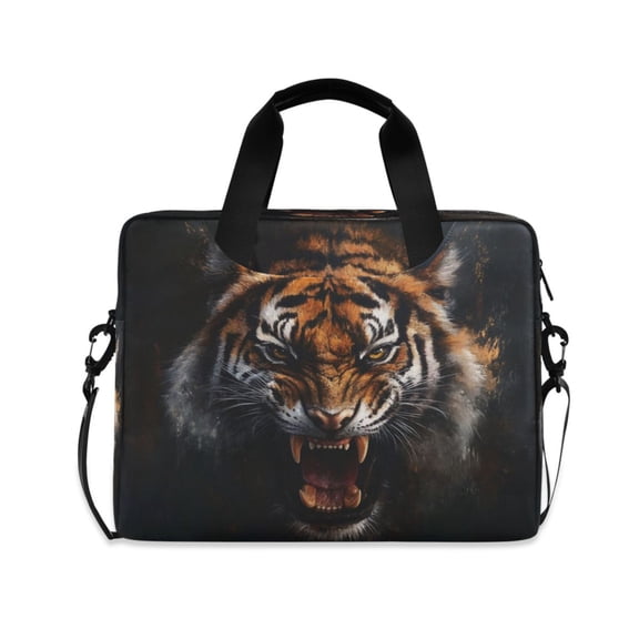 Laptop Bag Laptop Briefcase 15.7 x 3 x 11.8 Inches Laptop Bag Briefcases Laptop Storage Travel Laptop Bag Work Laptop Bag Open-mouthed Tiger