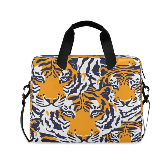 Laptop Bag Laptop Briefcase 15.7 x 3 x 11.8 Inches Laptop Bag Briefcases Laptop Storage Travel Laptop Bag Work Laptop Bag Orange Tiger