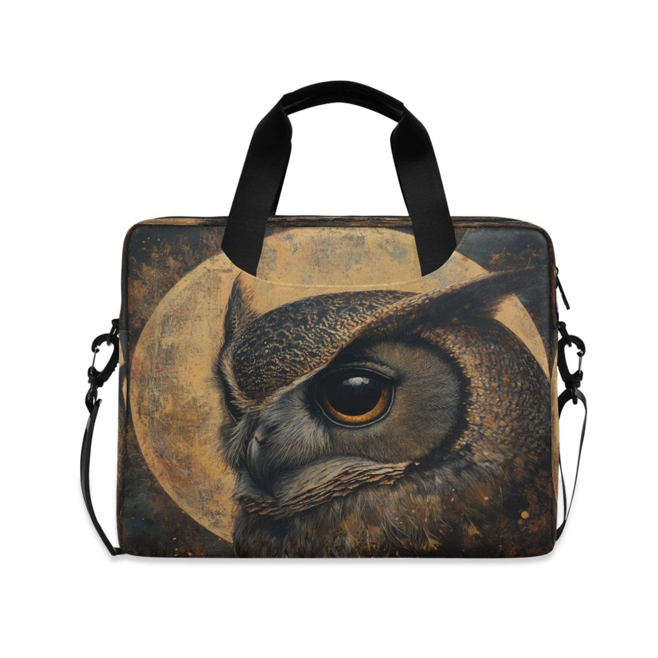 Laptop Bag Laptop Briefcase 15.7 x 3 x 11.8 Inches Laptop Bag Briefcases Laptop Storage Travel Laptop Bag Work Laptop Bag Owl under The Moon