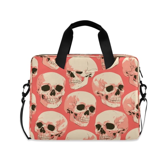 Laptop Bag Laptop Briefcase 15.7 x 3 x 11.8 Inches Laptop Bag Briefcases Laptop Storage Travel Laptop Bag Work Laptop Bag Pink Skull Retro Gothic