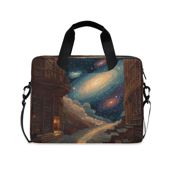 Laptop Bag Laptop Briefcase 15.7 x 3 x 11.8 Inches Laptop Bag Briefcases Laptop Storage Travel Laptop Bag Work Laptop Bag Pixel Galaxy Library Milky Way