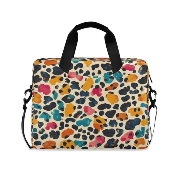 Laptop Bag Laptop Briefcase 15.7 x 3 x 11.8 Inches Laptop Bag Briefcases Laptop Storage Travel Laptop Bag Work Laptop Bag Pretty Colorful Leopard Print