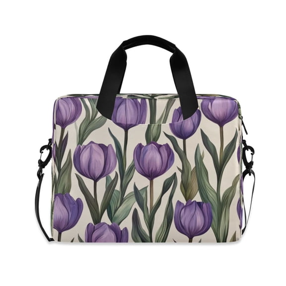Laptop Bag Laptop Briefcase 15.7 x 3 x 11.8 Inches Laptop Bag Briefcases Laptop Storage Travel Laptop Bag Work Laptop Bag Purple Tulip1
