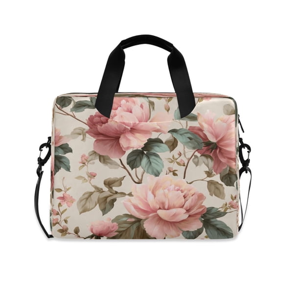Laptop Bag Laptop Briefcase 15.7 x 3 x 11.8 Inches Laptop Bag Briefcases Laptop Storage Travel Laptop Bag Work Laptop Bag Retro Floral Pattern