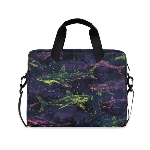 Laptop Bag Laptop Briefcase 15.7 x 3 x 11.8 Inches Laptop Bag Briefcases Laptop Storage Travel Laptop Bag Work Laptop Bag Rock Roll Shark Pattern