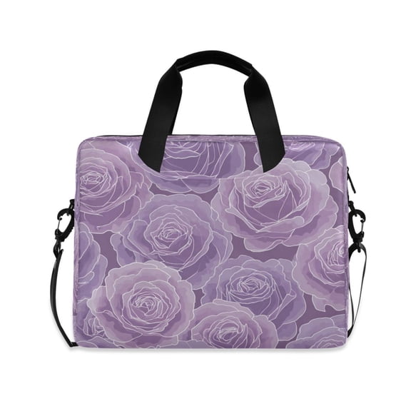 Laptop Bag Laptop Briefcase 15.7 x 3 x 11.8 Inches Laptop Bag Briefcases Laptop Storage Travel Laptop Bag Work Laptop Bag Soft Lavender Rose Pattern